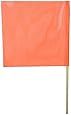 18"x18" Orange Vinyl Coated Mesh Safety Flag w/32" Dowel - DOT Compliant