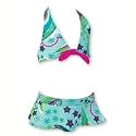 Girls Pebble Beach Skirted Bikini - Green