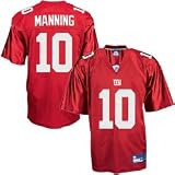 Eli Manning Jersey: Reebok Red Replica #10 New York Giants Jersey - XX-Large