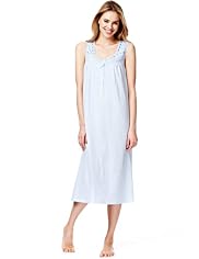 Scoop Neck Spotted Nightdress