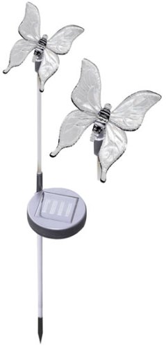 External hard drive:Solar Garden Stake Accents Garden Or Pathway With A Whimsical Butterfly Motif