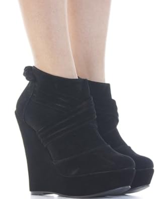 Shoefashionista on Shoefashionista   Bottines Femme Compens  Es Chaussures Bottes   Noir