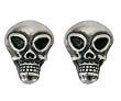 Alien Skull Earrings - Pewter - 0.5'' Height