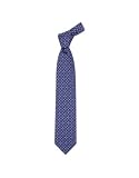 Moschino Hearts and Dots Woven Silk Tie Blue