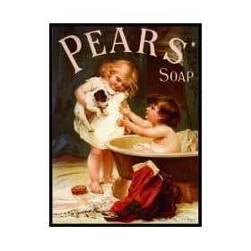 Pears Soap - Puppy Bath Time - Large Metal Wall Sign