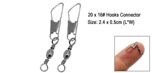 Como 20PCS 16# Fishing Line to Hook Clip Connector Swivels