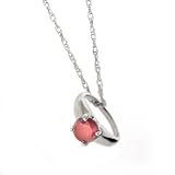 10K WG July Birthstone Small Ring Charm-Ruby