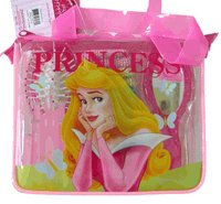 Disney Girl's Hair Care Set - Princess Aurora brush, mirror and ponies