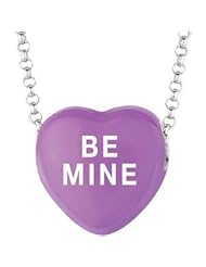Sweethearts Enamel "Be mine" Heart on 16" Necklace Pendant with Gift Box