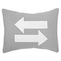 DwellStudio Baby Applique Arrows Dove Grey Boudoir Pillow