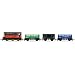 Hornby R2669 00 Gauge BR Red 08, 2 x Open Wagons, Box Van Railroad Train Pack