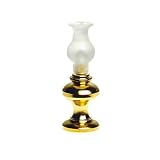 Dollhouse Miniature Brass Hurricane Oil Lamp