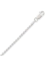 24" 1.2mm Diamond Cut Rope Chain Necklace
