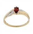 1/4 Carat Marquise Cut Garnet 10K Two-Tone Gold Ring