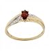 1/4 Carat Marquise Cut Garnet 10K Two-Tone Gold Ring