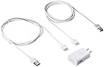 Samsung OEM Authentic Samsung 2 Amp Adapter 5-Feet Micro USB 3.0 Data Sync Charging Cables for Galaxy S5/Note 3 - Non-Retail Packaging - White