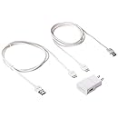 Samsung OEM Authentic Samsung 2 Amp Adapter 5-Feet Micro USB 3.0 Data Sync Charging Cables for Galaxy S5/Note 3 - Non-Retail Packaging - White