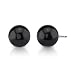 Elegant Mystique: Sterling Silver Designer Inspired Black Onyx Ball Stud Earrings