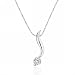 White Gold Simple Cute Spiral Style Inlaid Crystal 18k Gold Plated Necklace Zircon - NL195KJ