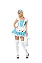 Sexy Adult Womens Halloween Costumes Alice In Wonderland Story Book Theme Costume Party Outfit Dress Leg Avenue