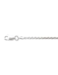 Sterling silver diamond cut rope necklace 1.5mm, 16 inch