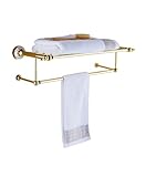 Rozin 洗面所 トイレ用 タオル ラック ホルダー 二段階 メッキ バスルーム棚 化粧品 ラック タオル掛け