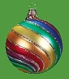 Rainbow Ball 3 Ornament - set of 6