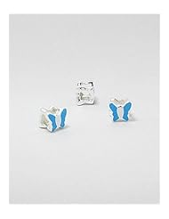 Butterfly Colored Enamel Bead In 92.5 Sterling Silver