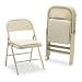 Office Products : Folding Chair, 18-1/2"x19-6/8"x29-1/4", 4/PK, Light Beige, Sold as 1 carton