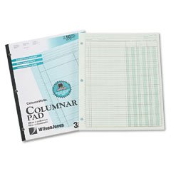 Wilson Jones ColumnWrite Columnar Pad, 11 x 8.5 Inch Size,