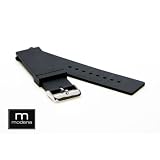 22mm MODENA Flat Silicone Rubber dive watch band, strap.