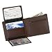 Men's Bifold Wallets - Royce Leather Men's Bi-Fold Wallet w/2 ID Window & Zippered Compartment (Coco)