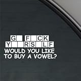 Buy A Vowel Decal Funny Car Truck Window Sticker