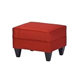 Audrey Ottoman - Cranberry