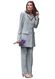 Woman Within Plus Size Suit with comfortable style and flattering long length by Chelsea Studio