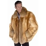 Mens Fur Jacket - Natural Red Fox by Men's Jackets