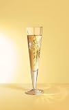 Champagne Glass, Champus, Fireworks, Designer Gold and Silver Champagne Flute w/ Napkin in Gift Box