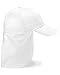 Beechfield Junior Kids Unisex Plain Legionnaire Cap (One Size) (White)