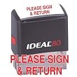 PLEASE SIGN & RETURN Red Stock Self-Inking Rubber Stamp