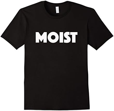 Men's MOIST T-Shirt Random Awkward Funny Word Tee XL Black