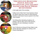 The Online Business Setup, Killer Headlines, Amazon Sales for Palm Trees Businesses