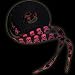 Skulls Black/Pink Punk Rock Laces for Shoes, Boots, or Skates