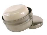 Metal Round Shaving Bowl with Lid and Soap included