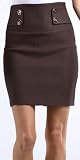 High Waist Stretch Pencil Skirt with Button Detail ( Choose from 3 Colors ) - Clearance Sale !