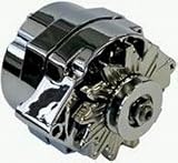 Chrome 1-Wire Alternator GM 100 Percent New 120 Amp Internal Regulator One Wire 1966-86 Chrome Finish