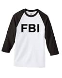 Anvil-FBI Baseball Jersey~White/Black~Youth-MD