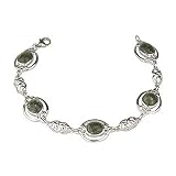 Sterling Silver Celtic and Marble Bracelet - Made in Ireland