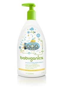 BabyGanics Daily Lotion, Fragrance Free with Pump, 17 Ounce (Pack of 2), Packaging May Vary