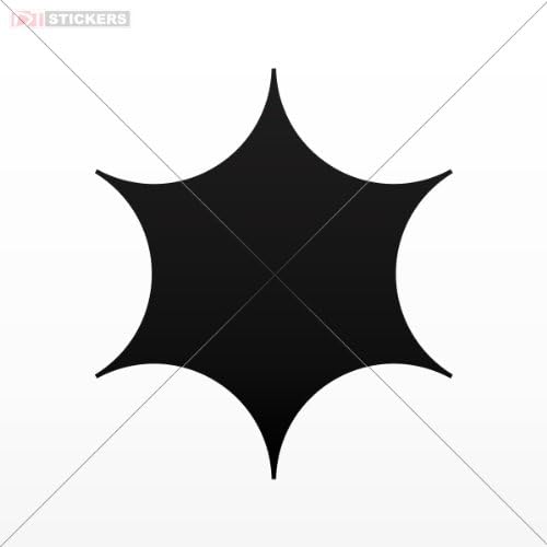 Decals Stickers Size: 5 X 4.4 Inches Black