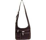 baggallini Women's CTY289 City Bagg Top Zip Handbag,Mushroom/Caspian Blue Crinkle Nylon